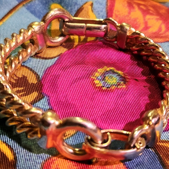 Chrisitan Dior Stamped ☆MCM☆ Gold Plated Bracelet *SOLID/HEAVY* - Picture 2 of 14